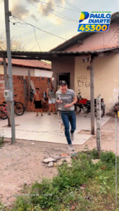 Paulo Duarte com sua disposição e alegria por onde passa.
